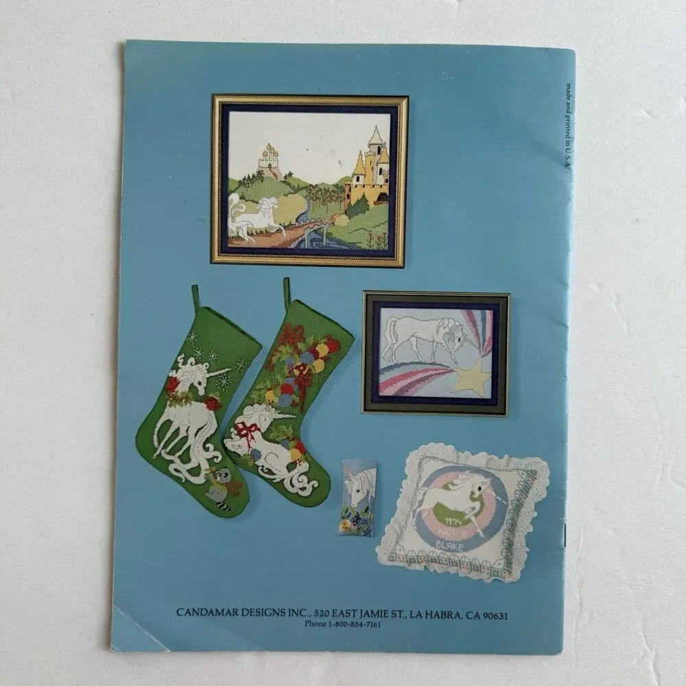 Something Special Unicorn Cross Stitch or Needlepoint Booklet Unicorn Collection